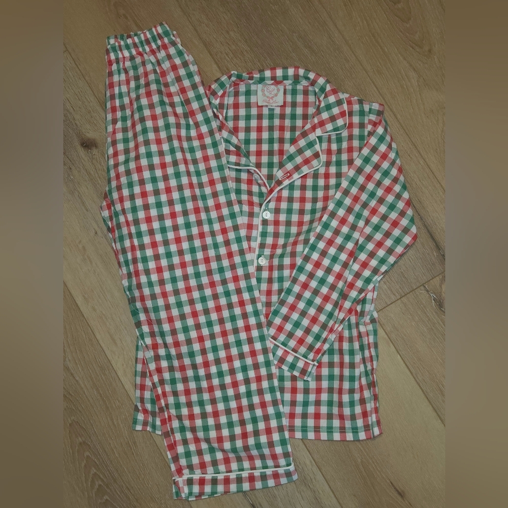 Cecil And Lou Gingham Holiday Pajama Set Size 6